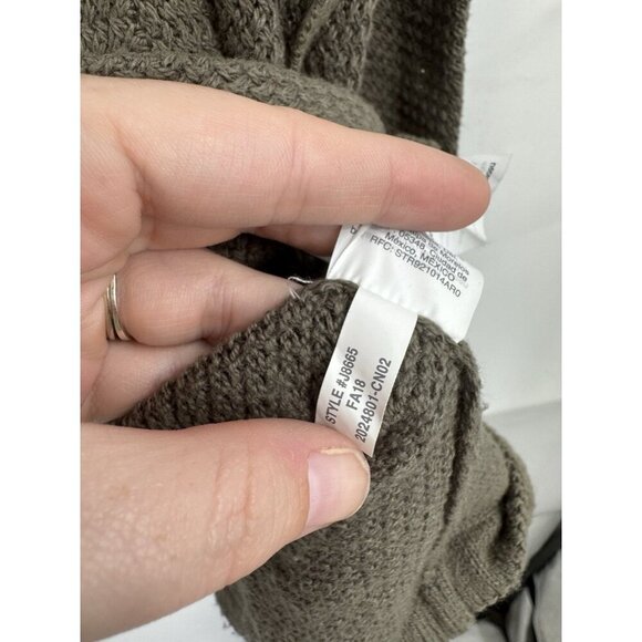 Madewell Palisades Knit Front Tie Open Cardigan Women XS Olive Green Open - Picture 7 of 10